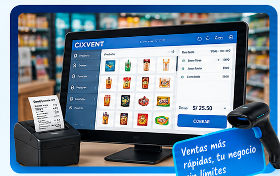 Interfaz del software CIXVENT para punto de venta
